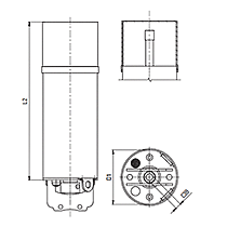 4421 C - Вертикальный пневматический привод одного действия воздух-пружина S-R с выдвижным валом