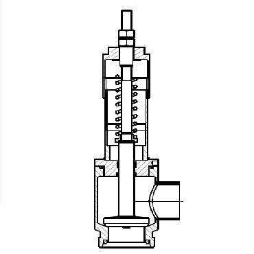 5370 - Ограничительный клапан угловой P - C 90° . Чертеж