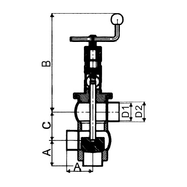 4732 - Седельный клапан передвижной С - С- C, Тип LL 